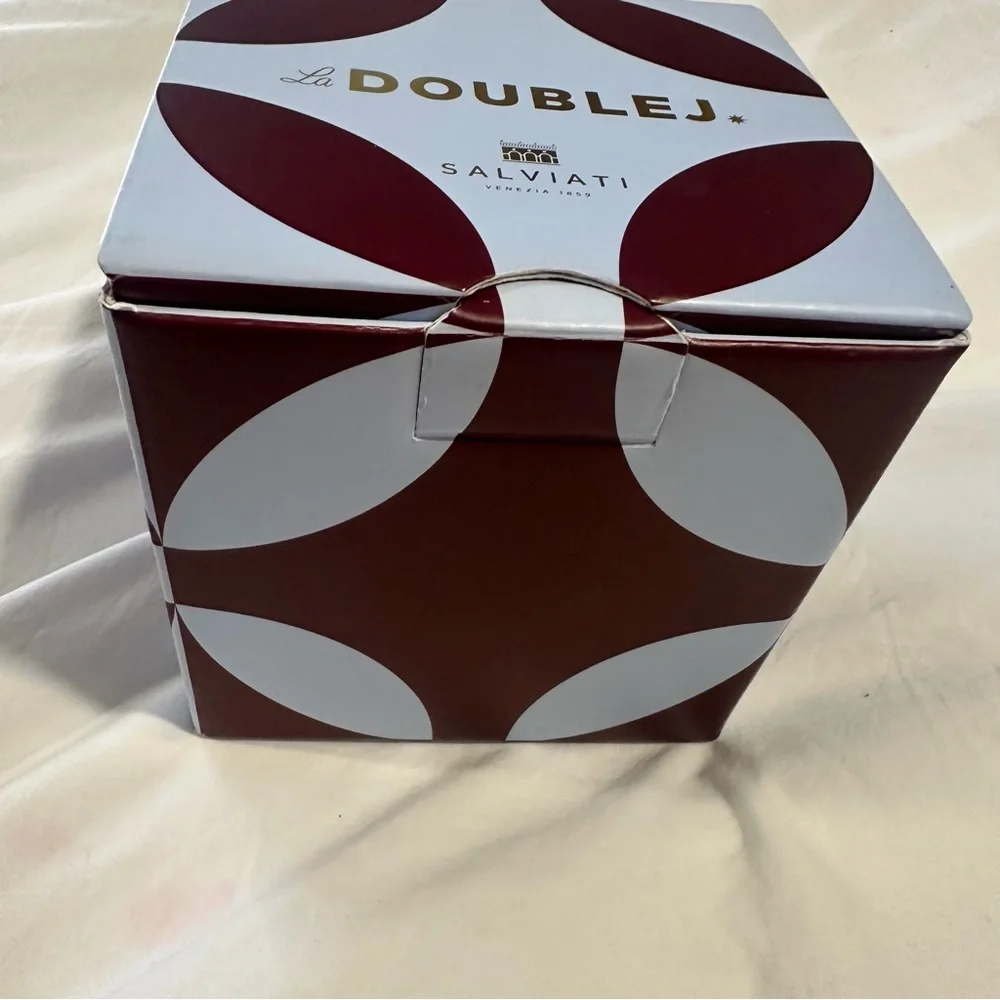 NEW in BOX LA DOUBLEJ Misty Rainbow Mix in Murano‎ Glass Baby Egg Vase reg $195 - Picture 4 of 12